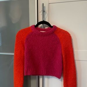 aritzia cropped knit sweater